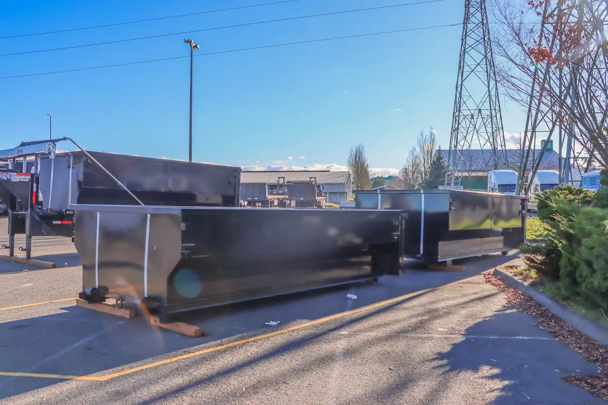 Roll-off dumpster ready for waste disposal at job site for Estate Cleanout Dumpster Rental in Munhall